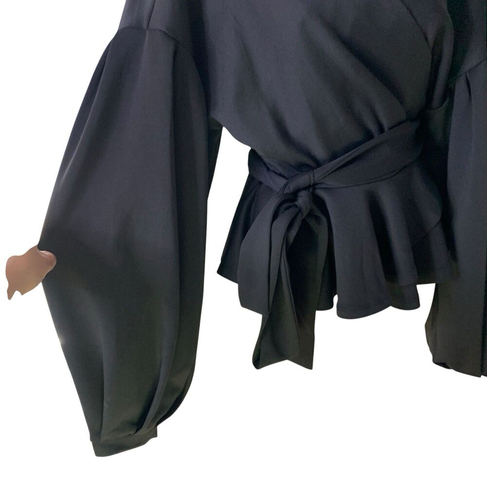 Elegant Black Off-Shoulder Blouse - Picture 4 of 14